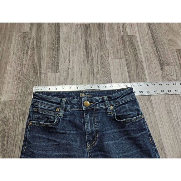 Kut From The Kloth Womens Size 4 Whiskered Skinny Denim Blue Jeans - Picture 7 of 11